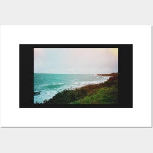 Film photo with authentic light leak of the lighthouse at Bluff, New Zealand. Posters and Art